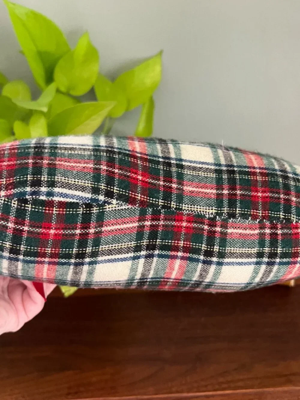 Handmade‎ Vintage Plaid  Flannel Fabric Duck Decor Ralph Lauren Style